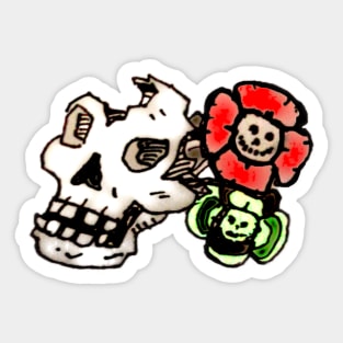 SKULL n ROSES Sticker